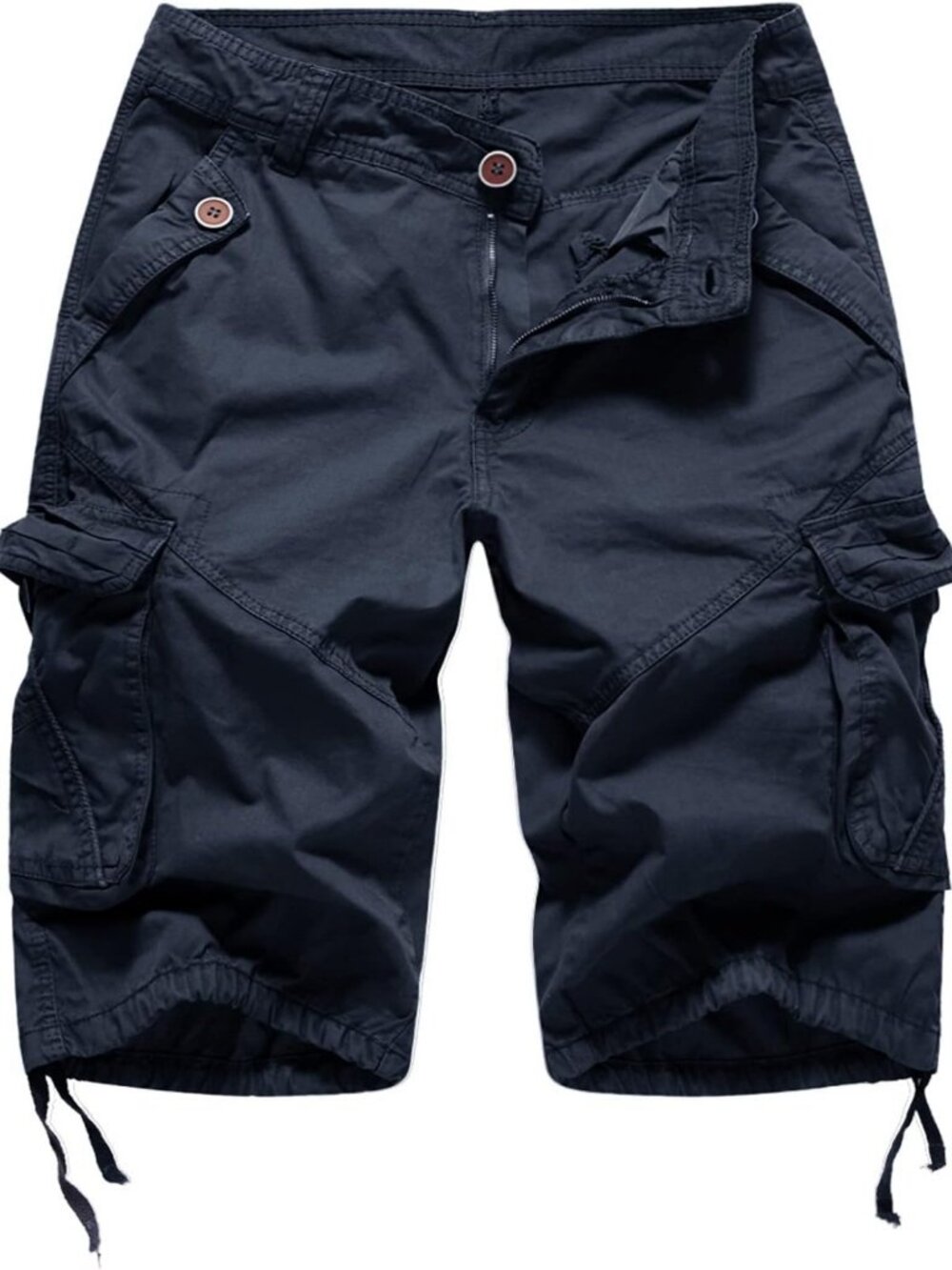 Casual Loose Fit Camouflage Cargo Shorts with Belt | Multi-Pocket Bermuda Style